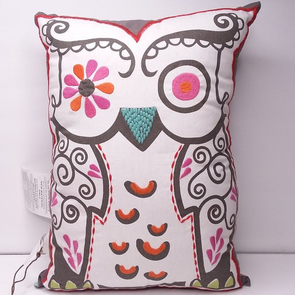 Pottery Barn Accents Junk Gypsy For Pb Teen Owl Pillow Nwt